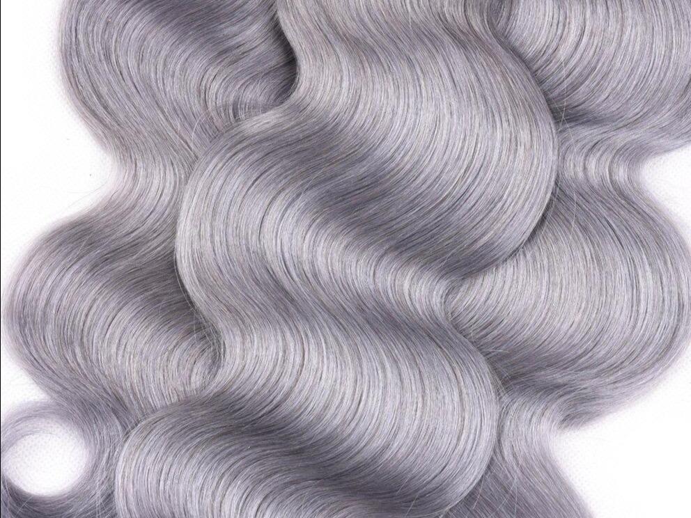 Gray 10A Grade Silver 1B/ Silver 3/4 Body Wave BUNDLES with CLOSURES - Mein ShopCerise AlfieGray 10A Grade Silver 1B/ Silver 3/4 Body Wave BUNDLES with CLOSURES