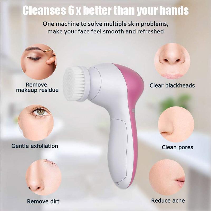 5 in 1 Face Massage Cleansing Brush Set - Mein ShopYellow Pandora5 in 1 Face Massage Cleansing Brush Set