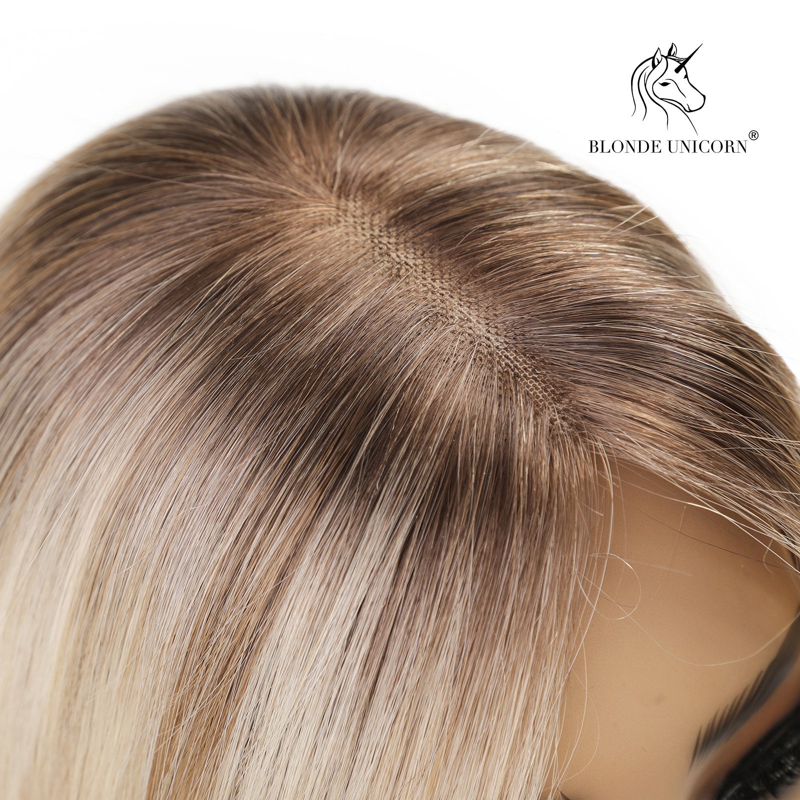 BlondeRooted Bleach Blonde Hand - Tied Real Human Hair Toppers For Women - Mein ShopCrimson MedeaBlondeRooted Bleach Blonde Hand - Tied Real Human Hair Toppers For Women