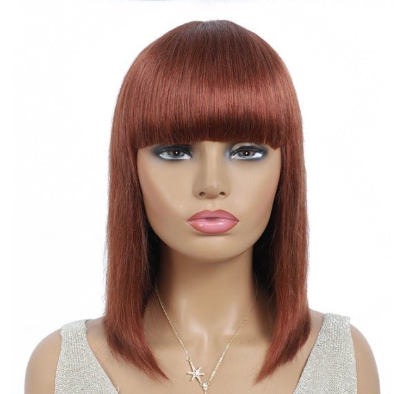613 Brazilian 99J Burgundy Short Bob Remy Straight Human Hair Wigs Wi - Mein ShopCerise Alfie613 Brazilian 99J Burgundy Short Bob Remy Straight Human Hair Wigs Wi