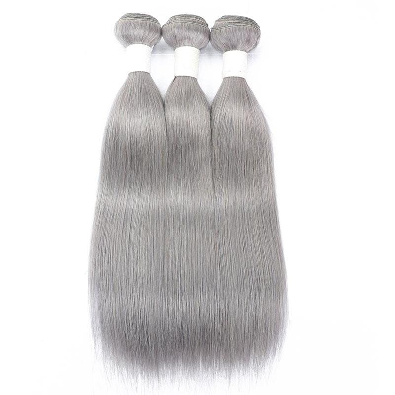 Gray 10A Grade Silver 1B/ Silver Straight 3/4 BUNDLES with CLOSURES & - Mein ShopCerise AlfieGray 10A Grade Silver 1B/ Silver Straight 3/4 BUNDLES with CLOSURES &