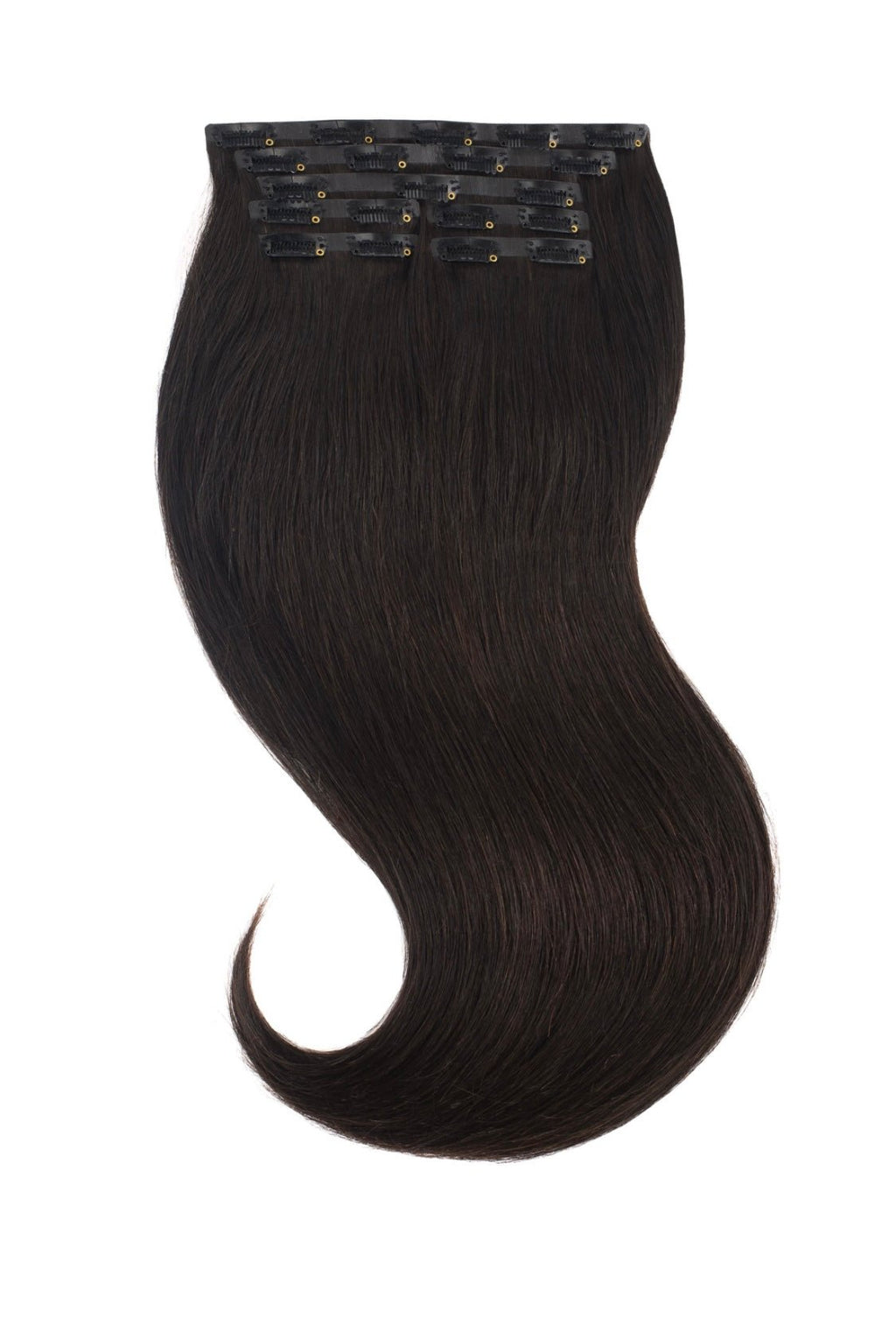 Clip In Extensions Darkest Brown 1B - Mein ShopHairluxx&CoClip In Extensions Darkest Brown 1B