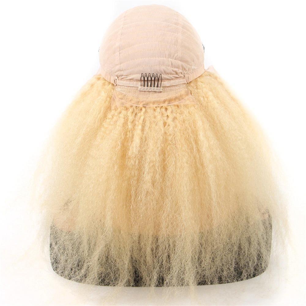 200% Density Kinky Straight 613 Blonde 13x4 Lace 13x6 Frontal Wigs - Mein ShopCerise Alfie200% Density Kinky Straight 613 Blonde 13x4 Lace 13x6 Frontal Wigs