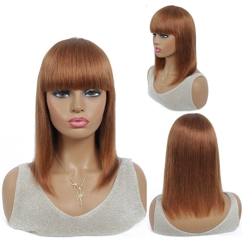 613 Brazilian 99J Burgundy Short Bob Remy Straight Human Hair Wigs Wi - Mein ShopCerise Alfie613 Brazilian 99J Burgundy Short Bob Remy Straight Human Hair Wigs Wi