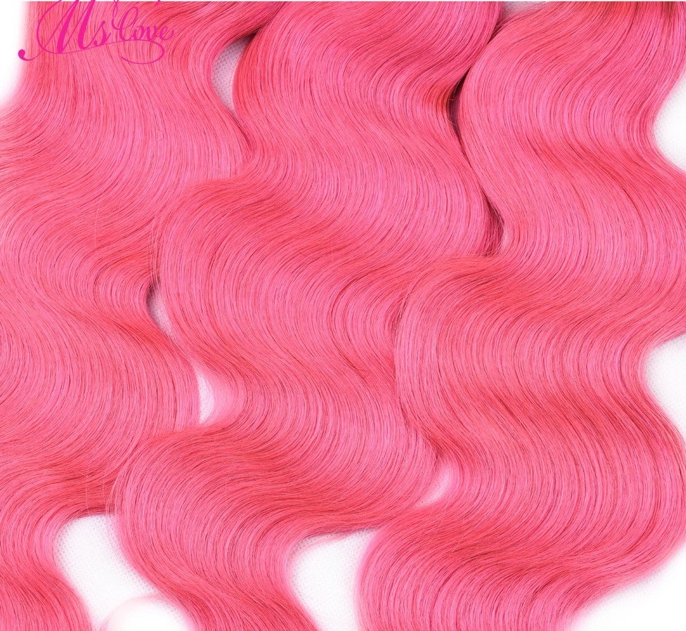 Pink 10A Grade 1B/Pink Brazilian Body Wave 3/4 BUNDLES with CLOSURES - Mein ShopCerise AlfiePink 10A Grade 1B/Pink Brazilian Body Wave 3/4 BUNDLES with CLOSURES