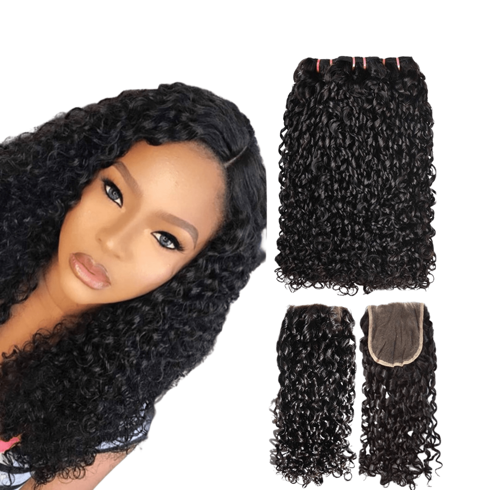10A Grade Brazilian Pissy Curly Fumi Human Hair 3/4 Bundles With 4x4 - Mein ShopCerise Alfie10A Grade Brazilian Pissy Curly Fumi Human Hair 3/4 Bundles With 4x4