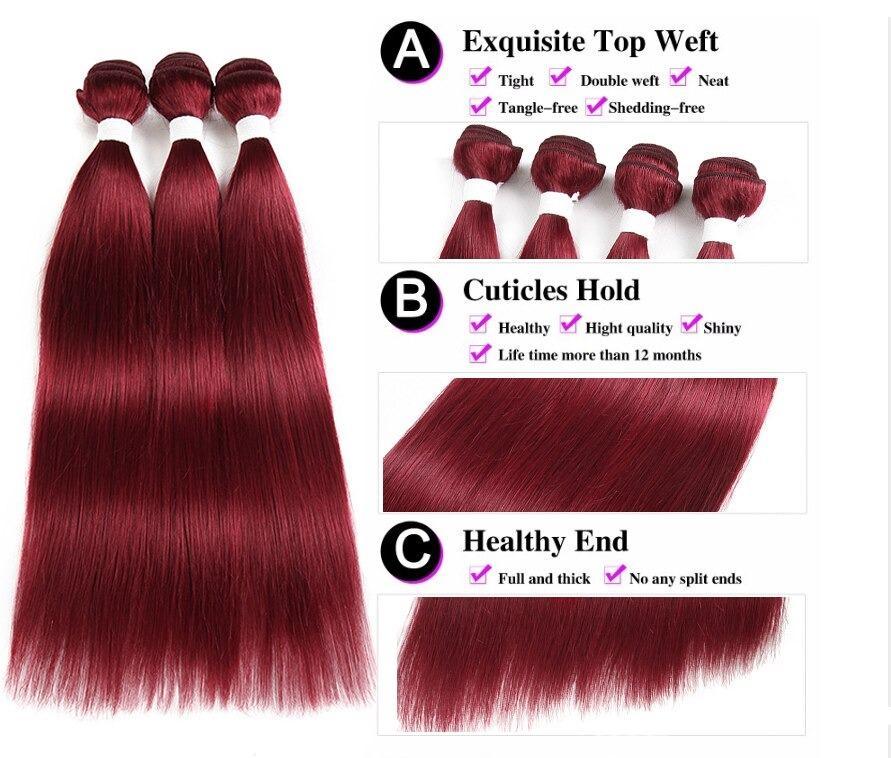 Burgundy 10A Grade 3/4 Straight 1B/Burgundy BUNDLES with CLOSURES & F - Mein ShopCerise AlfieBurgundy 10A Grade 3/4 Straight 1B/Burgundy BUNDLES with CLOSURES & F