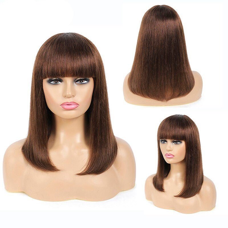 613 Brazilian 99J Burgundy Short Bob Remy Straight Human Hair Wigs Wi - Mein ShopCerise Alfie613 Brazilian 99J Burgundy Short Bob Remy Straight Human Hair Wigs Wi