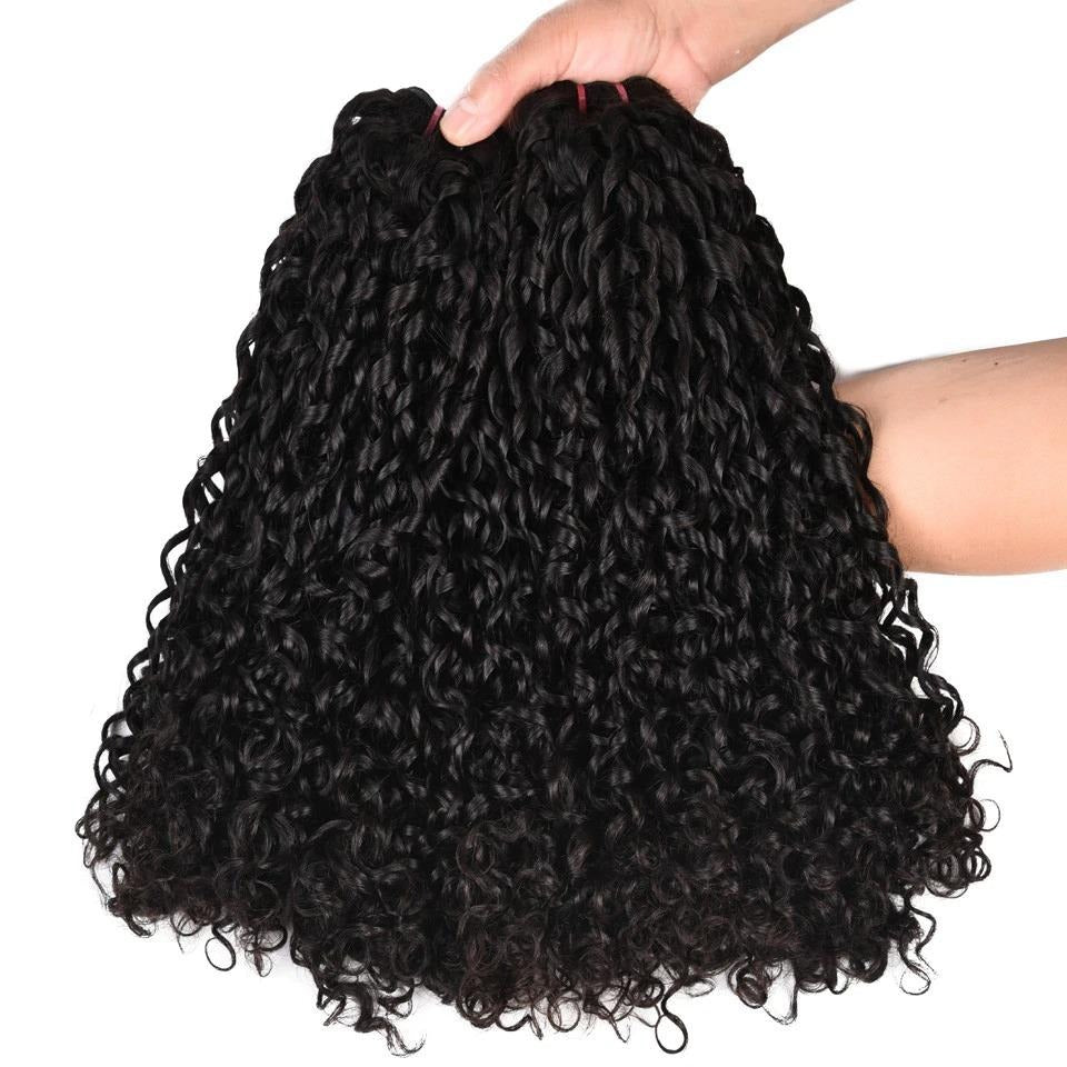 10A Grade Brazilian Pissy Curly Fumi Human Hair 3/4 Bundles With 4x4 - Mein ShopCerise Alfie10A Grade Brazilian Pissy Curly Fumi Human Hair 3/4 Bundles With 4x4