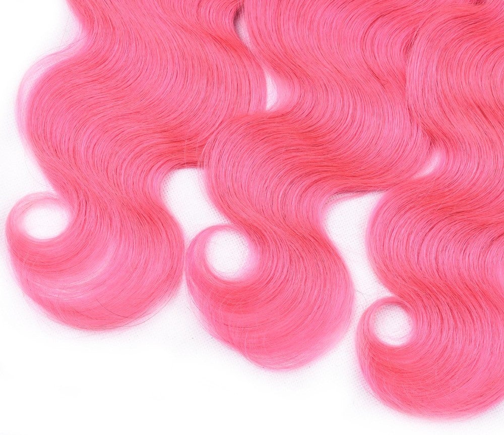Pink 10A Grade 1B/Pink Brazilian Body Wave 3/4 BUNDLES with CLOSURES - Mein ShopCerise AlfiePink 10A Grade 1B/Pink Brazilian Body Wave 3/4 BUNDLES with CLOSURES