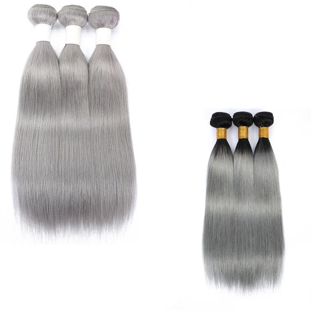 Gray 10A Grade Silver 1B/ Silver Straight 3/4 BUNDLES with CLOSURES & - Mein ShopCerise AlfieGray 10A Grade Silver 1B/ Silver Straight 3/4 BUNDLES with CLOSURES &