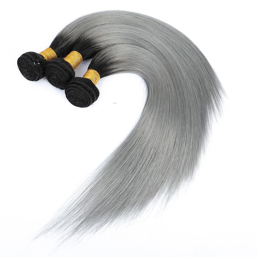 Gray 10A Grade Silver 1B/ Silver Straight 3/4 BUNDLES with CLOSURES & - Mein ShopCerise AlfieGray 10A Grade Silver 1B/ Silver Straight 3/4 BUNDLES with CLOSURES &