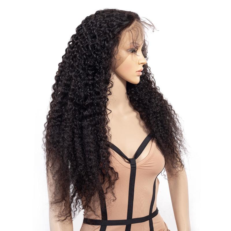 Jerry Curl 13x6 Transparent Lace Frontal Brazilian Human Hair Wigs - Mein ShopCerise AlfieJerry Curl 13x6 Transparent Lace Frontal Brazilian Human Hair Wigs
