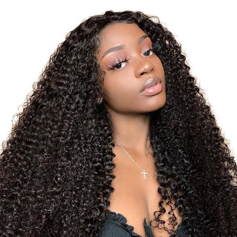 Kinky Curly 13x6 Transparent Lace Frontal Brazilian Human Hair Wigs - Mein ShopCerise AlfieKinky Curly 13x6 Transparent Lace Frontal Brazilian Human Hair Wigs