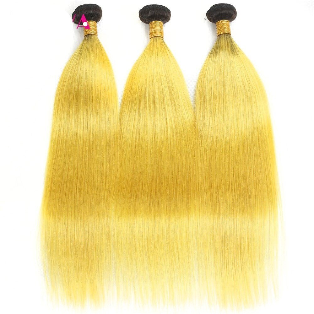 Yellow 10A Grade 1B/Yellow Straight 3/4 BUNDLES with CLOSURES & FRON - Mein ShopCerise AlfieYellow 10A Grade 1B/Yellow Straight 3/4 BUNDLES with CLOSURES & FRON