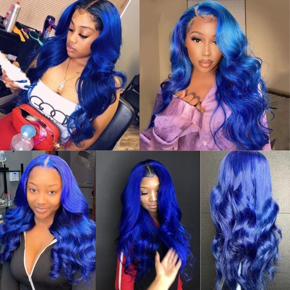 10A Grade Blue Body Wave BUNDLES with CLOSURES & FRONTALS 1B/ blue - Mein ShopCerise Alfie10A Grade Blue Body Wave BUNDLES with CLOSURES & FRONTALS 1B/ blue