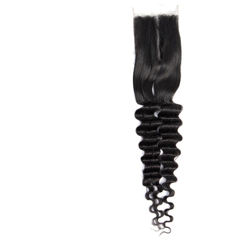 Brazilian 3/4 Fancy Deep Wavy Fumi Human Hair bundles with 4x4 Closure - Mein ShopCerise AlfieBrazilian 3/4 Fancy Deep Wavy Fumi Human Hair bundles with 4x4 Closure