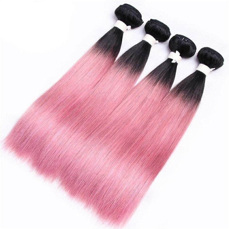 Pink 10A Grade 1B/Pink Straight 3/4 BUNDLES with CLOSURES & FRONTALS - Mein ShopCerise AlfiePink 10A Grade 1B/Pink Straight 3/4 BUNDLES with CLOSURES & FRONTALS