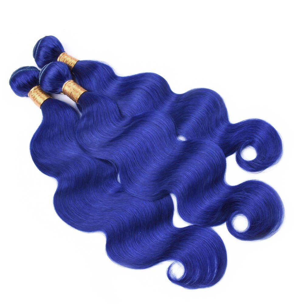 10A Grade Blue Body Wave BUNDLES with CLOSURES & FRONTALS 1B/ blue - Mein ShopCerise Alfie10A Grade Blue Body Wave BUNDLES with CLOSURES & FRONTALS 1B/ blue