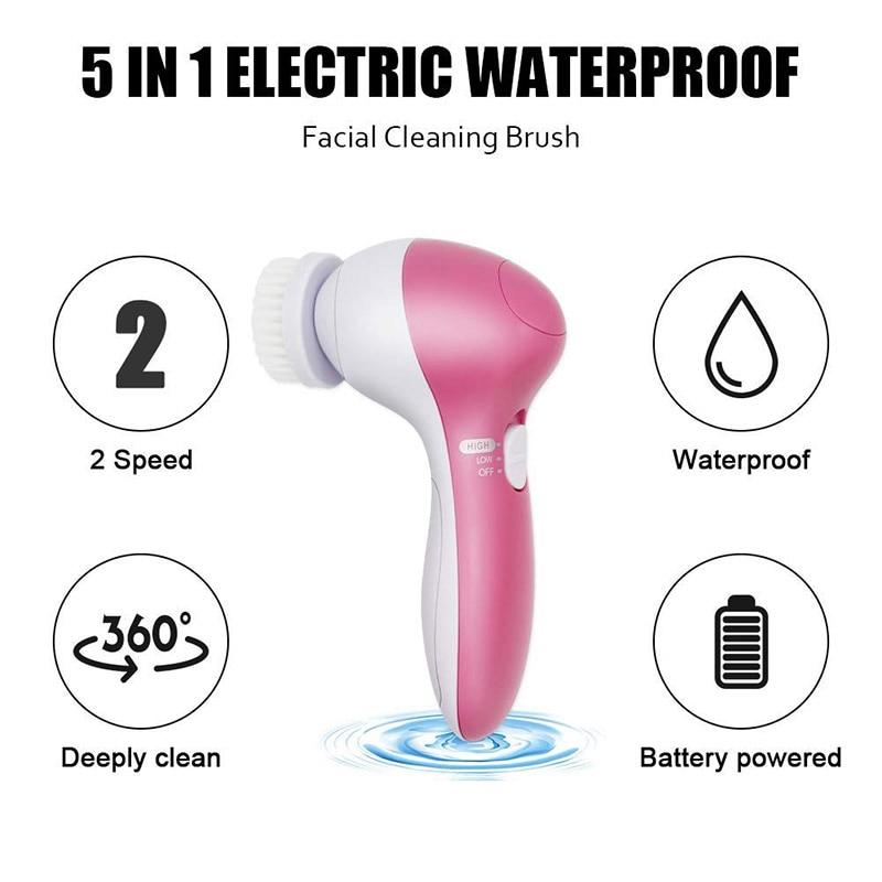 5 in 1 Face Massage Cleansing Brush Set - Mein ShopYellow Pandora5 in 1 Face Massage Cleansing Brush Set