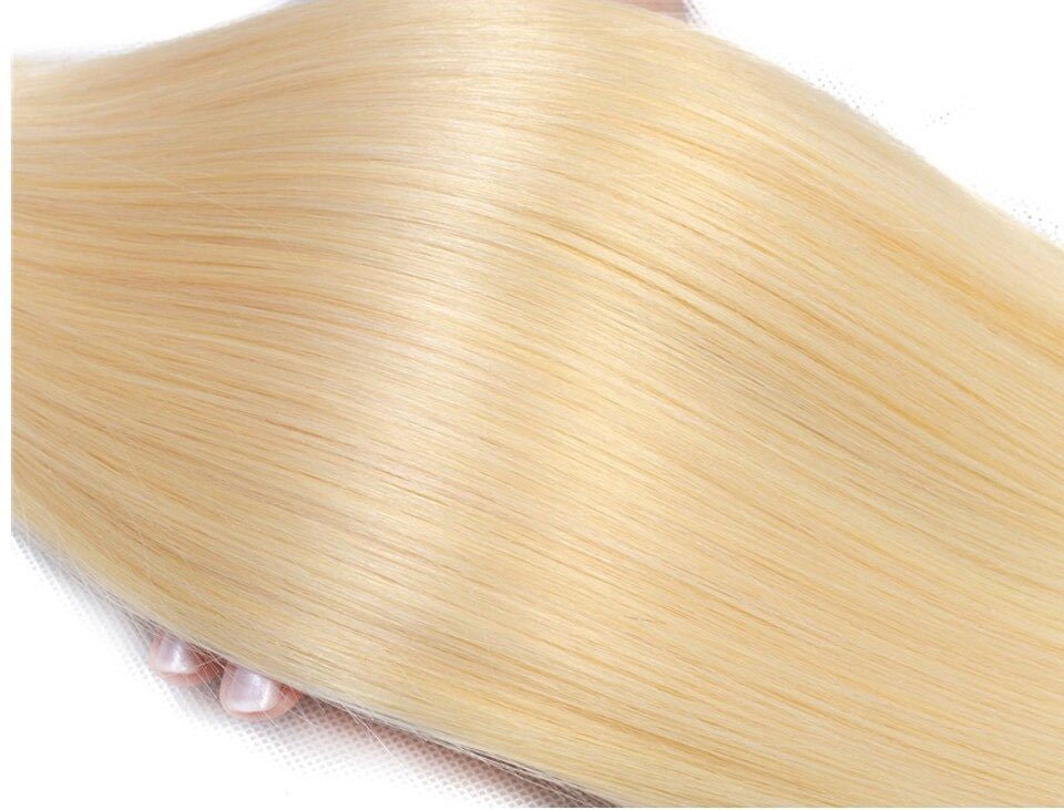 Brazilian Blonde 10A Grade 1B/613 Straight BUNDLES with CLOSURES & FR - Mein ShopCerise AlfieBrazilian Blonde 10A Grade 1B/613 Straight BUNDLES with CLOSURES & FR