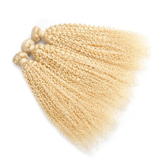 Blonde Kinky Curly 1B/613 Human Hair BUNDLES with CLOSURES & FRONTALS - Mein ShopCerise AlfieBlonde Kinky Curly 1B/613 Human Hair BUNDLES with CLOSURES & FRONTALS