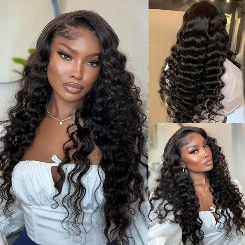Deep Wave Lace Front Wig Human Hair Density 13x4 Loose Deep Wave HD - Mein ShopCrimson MedeaDeep Wave Lace Front Wig Human Hair Density 13x4 Loose Deep Wave HD