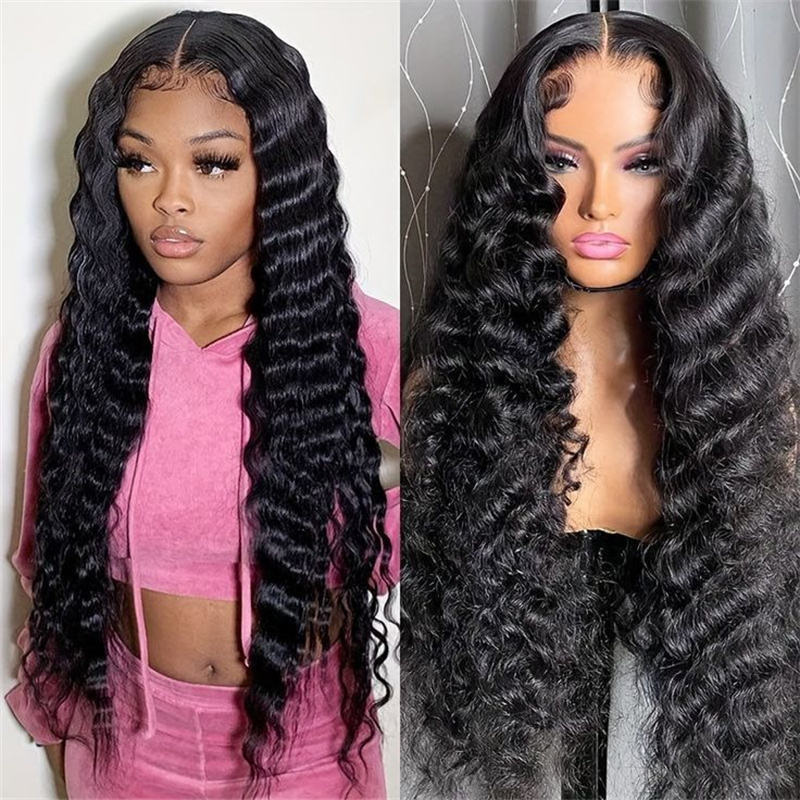 Deep Wave Lace Front Wig Human Hair Density 13x4 Loose Deep Wave HD - Mein ShopCrimson MedeaDeep Wave Lace Front Wig Human Hair Density 13x4 Loose Deep Wave HD