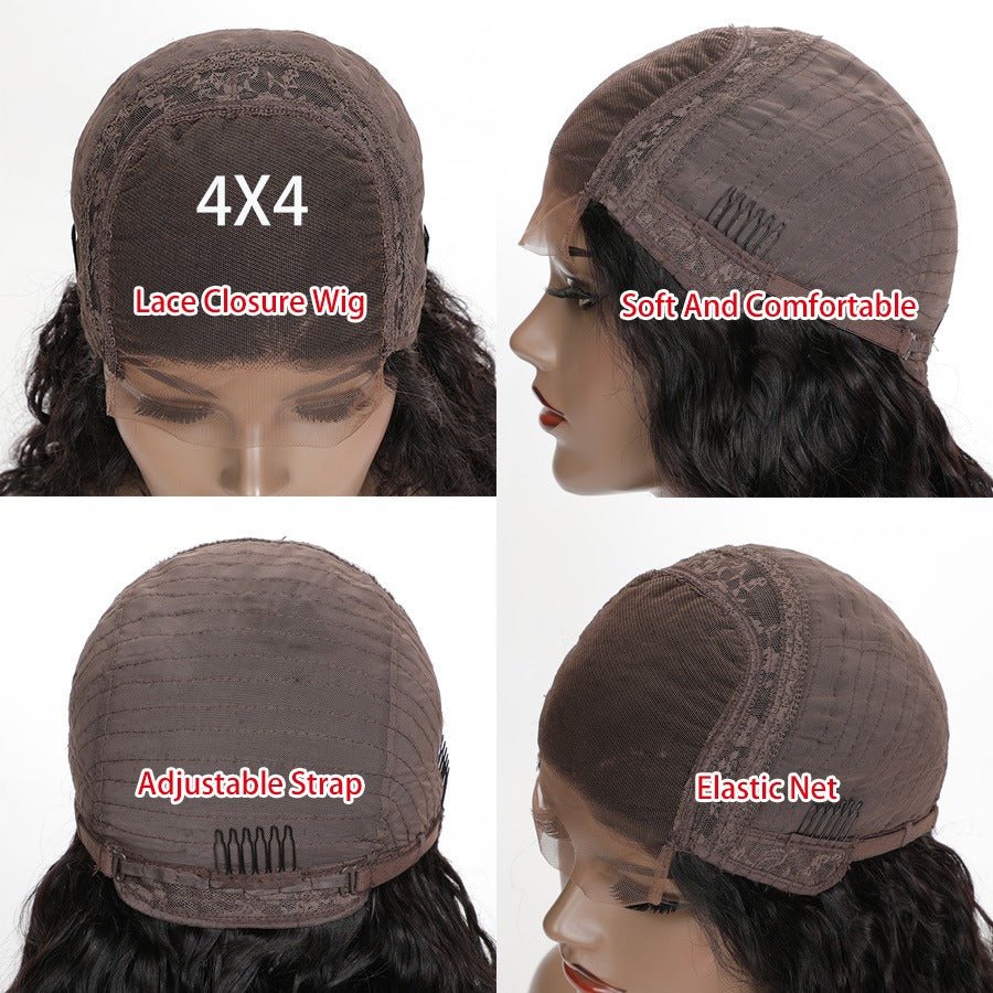 180% Density Jerry Curl 4x4 Short Bob 13x4 Lace Front Human Hair Wig - Mein ShopCerise Alfie180% Density Jerry Curl 4x4 Short Bob 13x4 Lace Front Human Hair Wig