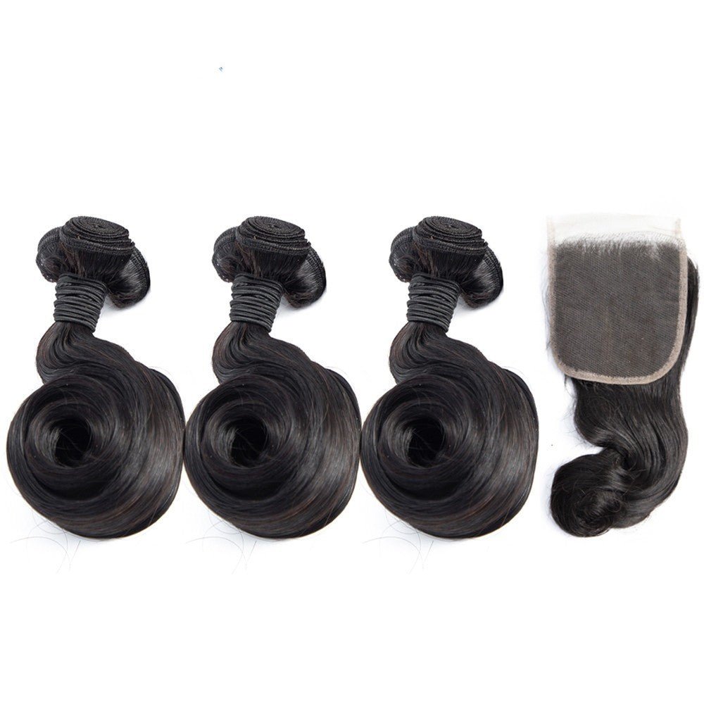 10A Grade Brazilian Egg Curl Fumi Human Hair Bundles With 4x4 Closure - Mein ShopCerise Alfie10A Grade Brazilian Egg Curl Fumi Human Hair Bundles With 4x4 Closure