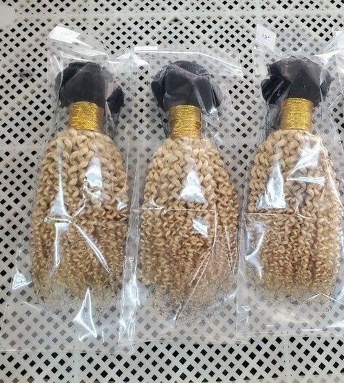 Blonde Kinky Curly 1B/613 Human Hair BUNDLES with CLOSURES & FRONTALS - Mein ShopCerise AlfieBlonde Kinky Curly 1B/613 Human Hair BUNDLES with CLOSURES & FRONTALS