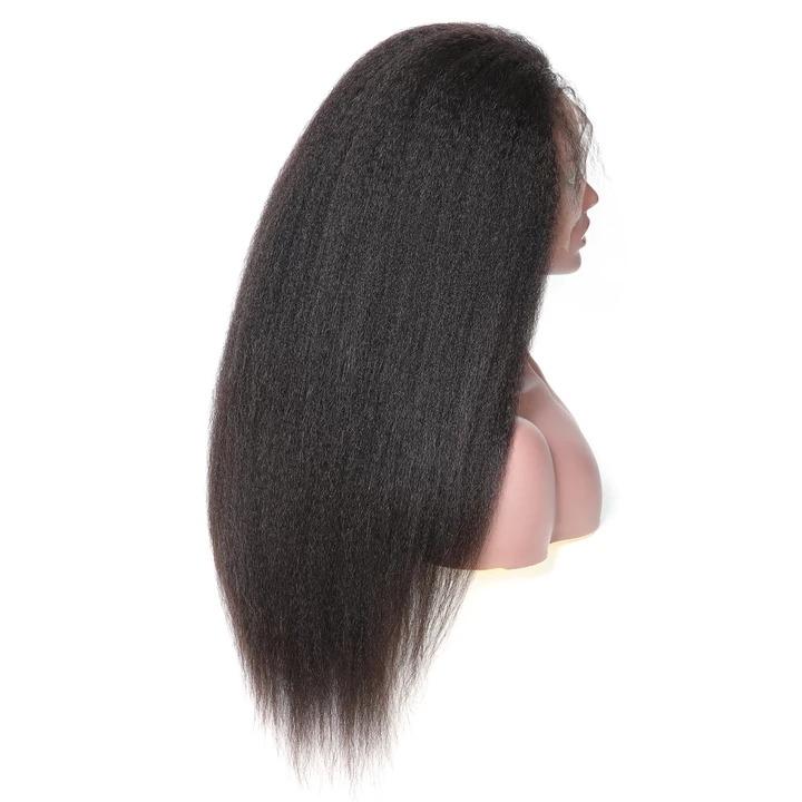 Kinky Straight 13x6 Transparent Lace Frontal Brazilian Human Hair Wigs - Mein ShopCerise AlfieKinky Straight 13x6 Transparent Lace Frontal Brazilian Human Hair Wigs
