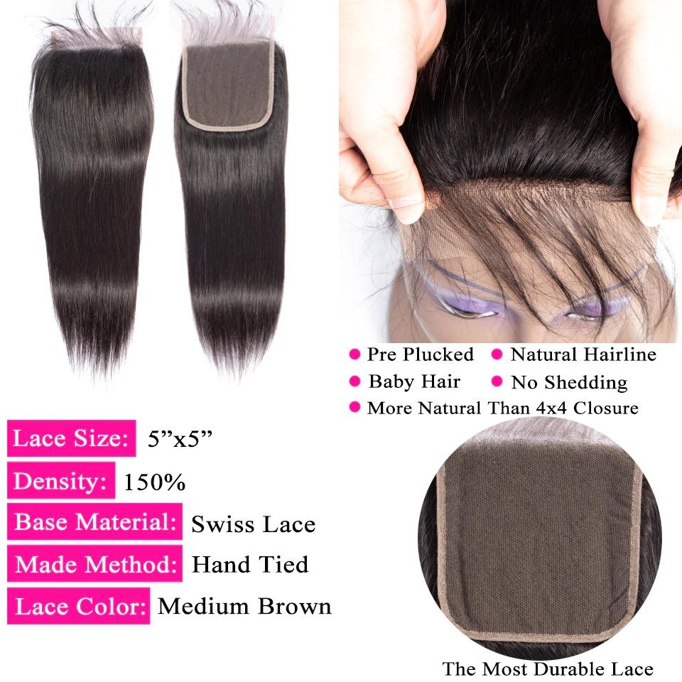 10A Grade Straight 4x4 Brazilian 5x5 Lace 6x6 Closure Remy Human Hair - Mein ShopCerise Alfie10A Grade Straight 4x4 Brazilian 5x5 Lace 6x6 Closure Remy Human Hair
