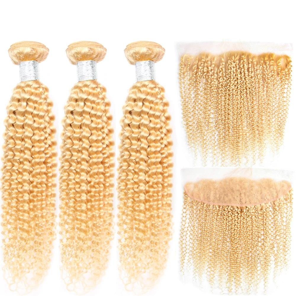 Blonde Kinky Curly 1B/613 Human Hair BUNDLES with CLOSURES & FRONTALS - Mein ShopCerise AlfieBlonde Kinky Curly 1B/613 Human Hair BUNDLES with CLOSURES & FRONTALS