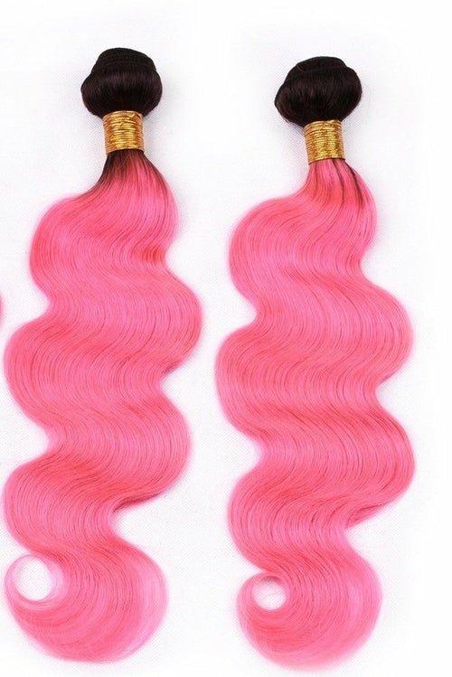 Pink 10A Grade 1B/Pink Brazilian Body Wave 3/4 BUNDLES with CLOSURES - Mein ShopCerise AlfiePink 10A Grade 1B/Pink Brazilian Body Wave 3/4 BUNDLES with CLOSURES
