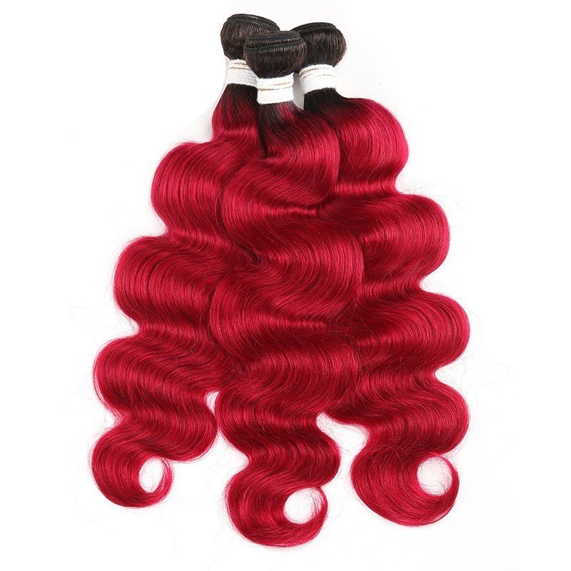 Burgundy 10A Grade Body Wave 1B/Burgundy BUNDLES with CLOSURES & FRON - Mein ShopCerise AlfieBurgundy 10A Grade Body Wave 1B/Burgundy BUNDLES with CLOSURES & FRON