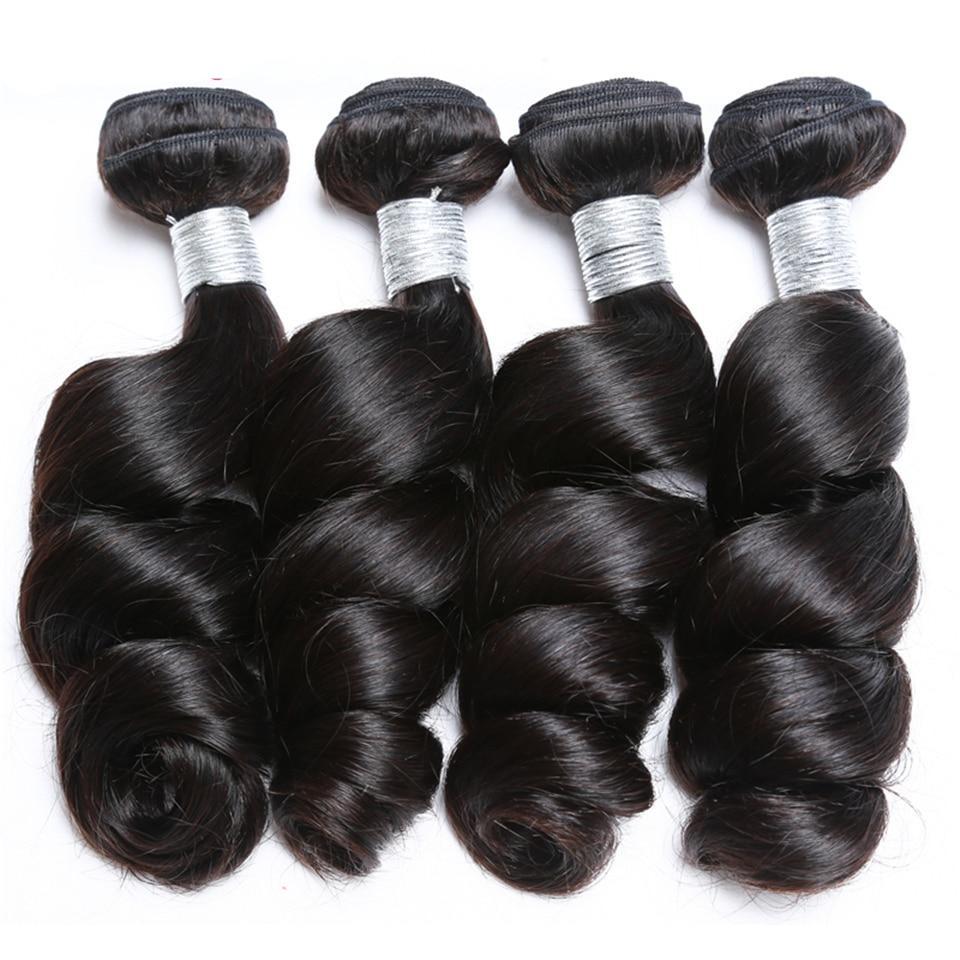 BeuMax 10A Grade 3/4 Loose Wave bundles with 13x4 Frontal - Mein ShopCerise AlfieBeuMax 10A Grade 3/4 Loose Wave bundles with 13x4 Frontal