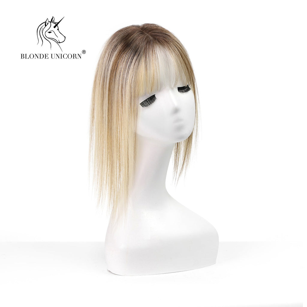 BlondeRooted Bleach Blonde Hand - Tied Real Human Hair Toppers For Women - Mein ShopCrimson MedeaBlondeRooted Bleach Blonde Hand - Tied Real Human Hair Toppers For Women