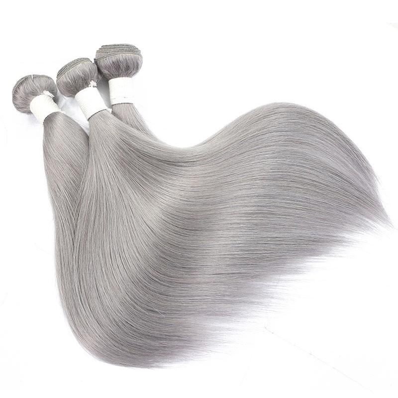 Gray 10A Grade Silver 1B/ Silver Straight 3/4 BUNDLES with CLOSURES & - Mein ShopCerise AlfieGray 10A Grade Silver 1B/ Silver Straight 3/4 BUNDLES with CLOSURES &