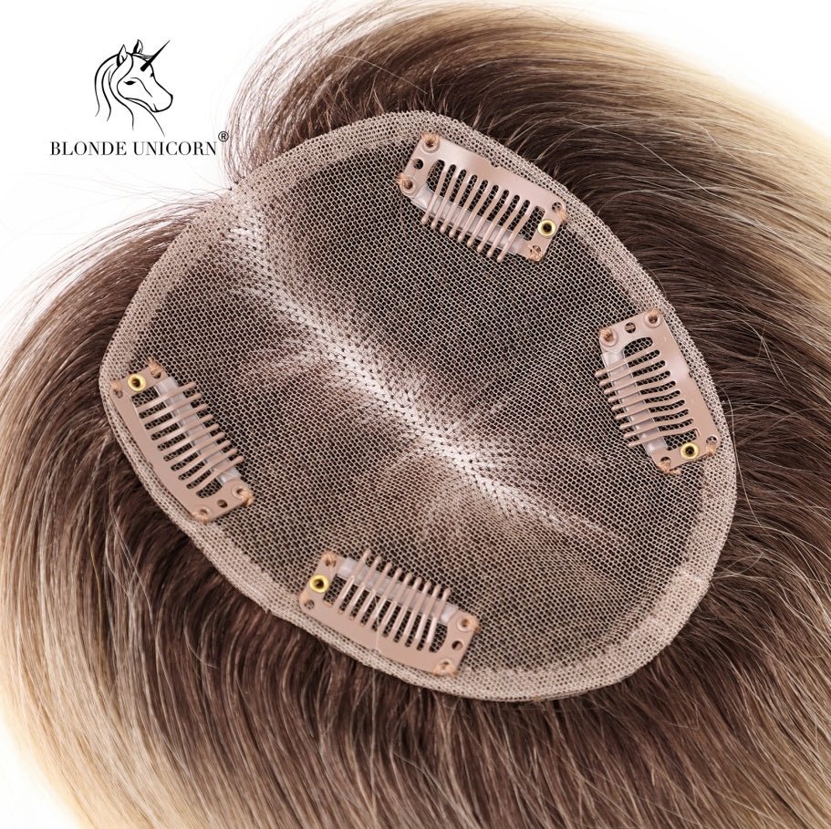 BlondeRooted Bleach Blonde Hand - Tied Real Human Hair Toppers For Women - Mein ShopCrimson MedeaBlondeRooted Bleach Blonde Hand - Tied Real Human Hair Toppers For Women
