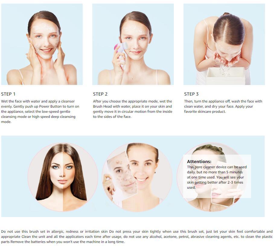 5 in 1 Face Massage Cleansing Brush Set - Mein ShopYellow Pandora5 in 1 Face Massage Cleansing Brush Set