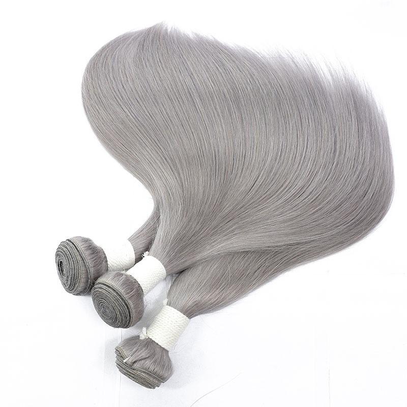 Gray 10A Grade Silver 1B/ Silver Straight 3/4 BUNDLES with CLOSURES & - Mein ShopCerise AlfieGray 10A Grade Silver 1B/ Silver Straight 3/4 BUNDLES with CLOSURES &