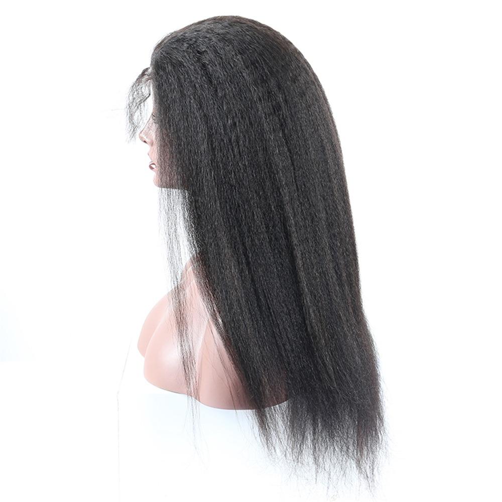 13x4 HD Transparent Lace Frontal Kinky Straight Human Hair Wigs 200% D - Mein ShopCerise Alfie13x4 HD Transparent Lace Frontal Kinky Straight Human Hair Wigs 200% D