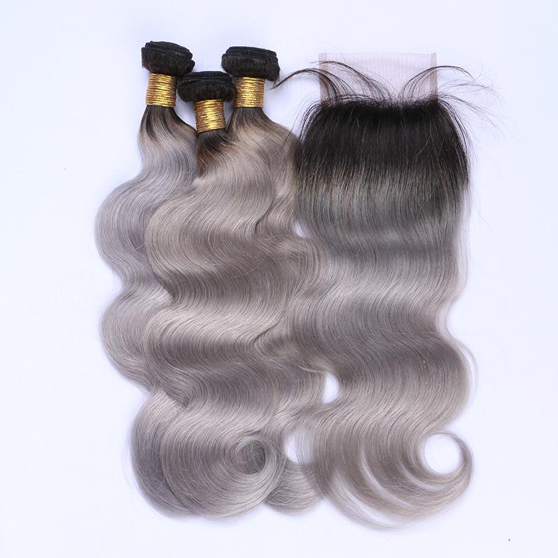 Gray 10A Grade Silver 1B/ Silver 3/4 Body Wave BUNDLES with CLOSURES - Mein ShopCerise AlfieGray 10A Grade Silver 1B/ Silver 3/4 Body Wave BUNDLES with CLOSURES