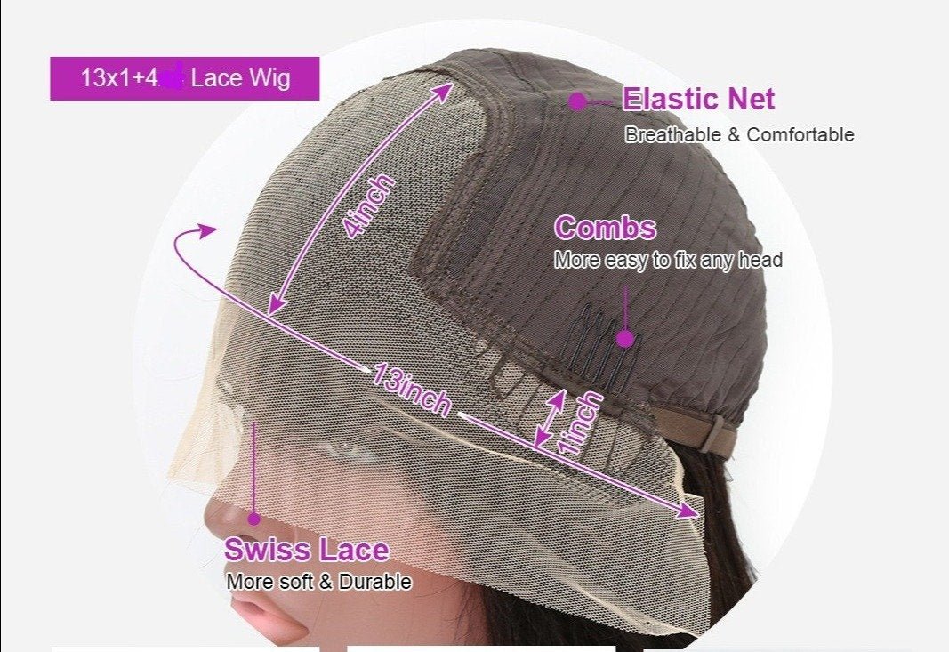 13x4x1 Kinky Straight 13x1x6 T part Lace Transparent Human Hair Wigs 1 - Mein ShopCerise Alfie13x4x1 Kinky Straight 13x1x6 T part Lace Transparent Human Hair Wigs 1