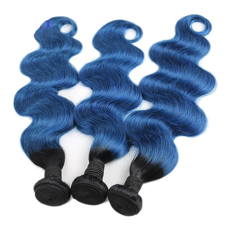 10A Grade Blue Body Wave BUNDLES with CLOSURES & FRONTALS 1B/ blue - Mein ShopCerise Alfie10A Grade Blue Body Wave BUNDLES with CLOSURES & FRONTALS 1B/ blue