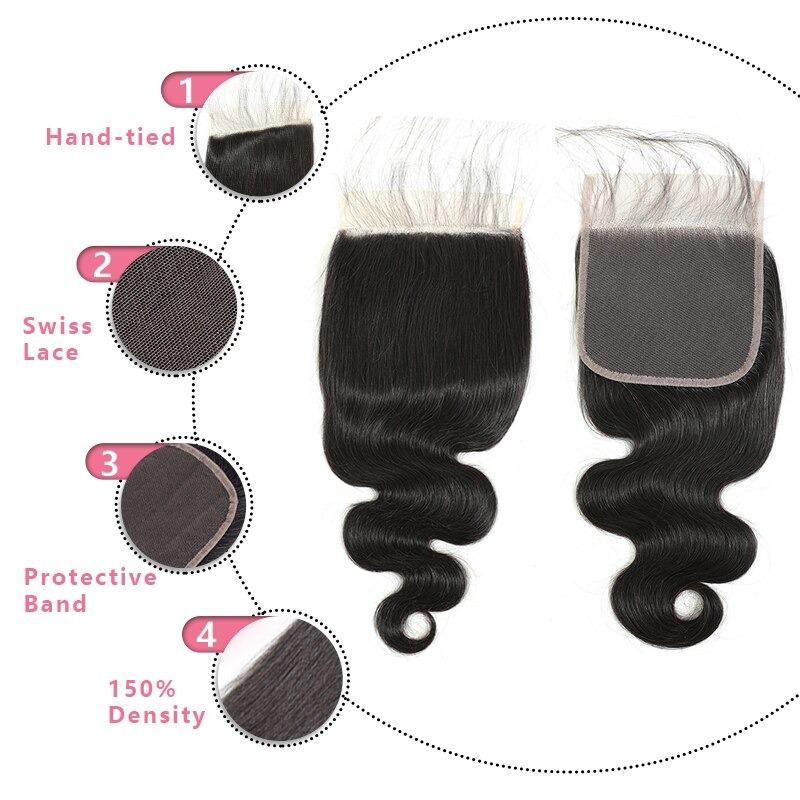 10A Grade 4x4 Brazilian Body Wave 5x5 Lace 6x6 Closure Remy Human Hair - Mein ShopCerise Alfie10A Grade 4x4 Brazilian Body Wave 5x5 Lace 6x6 Closure Remy Human Hair