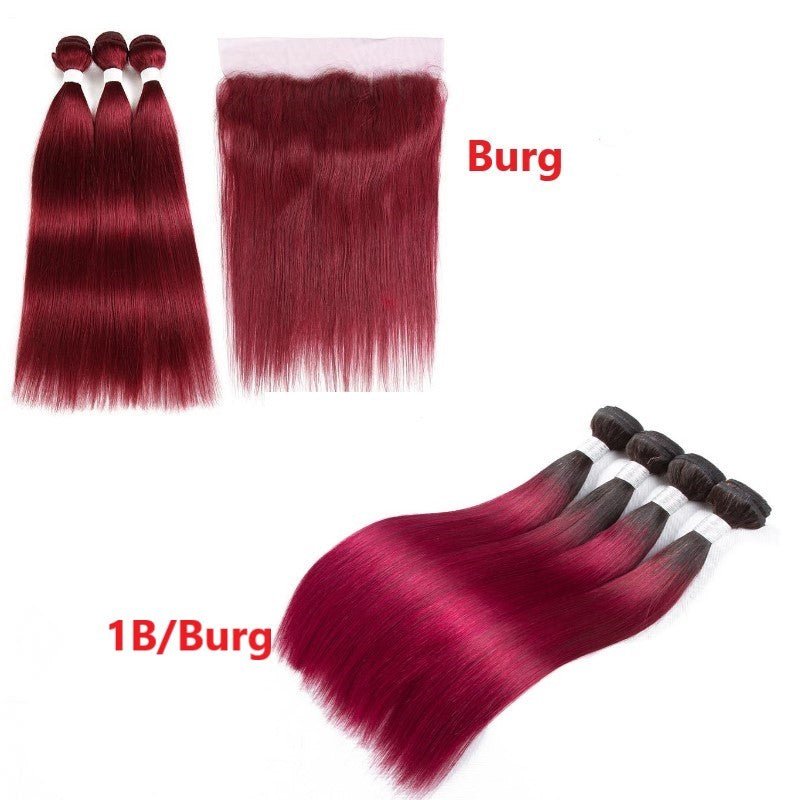 Burgundy 10A Grade 3/4 Straight 1B/Burgundy BUNDLES with CLOSURES & F - Mein ShopCerise AlfieBurgundy 10A Grade 3/4 Straight 1B/Burgundy BUNDLES with CLOSURES & F