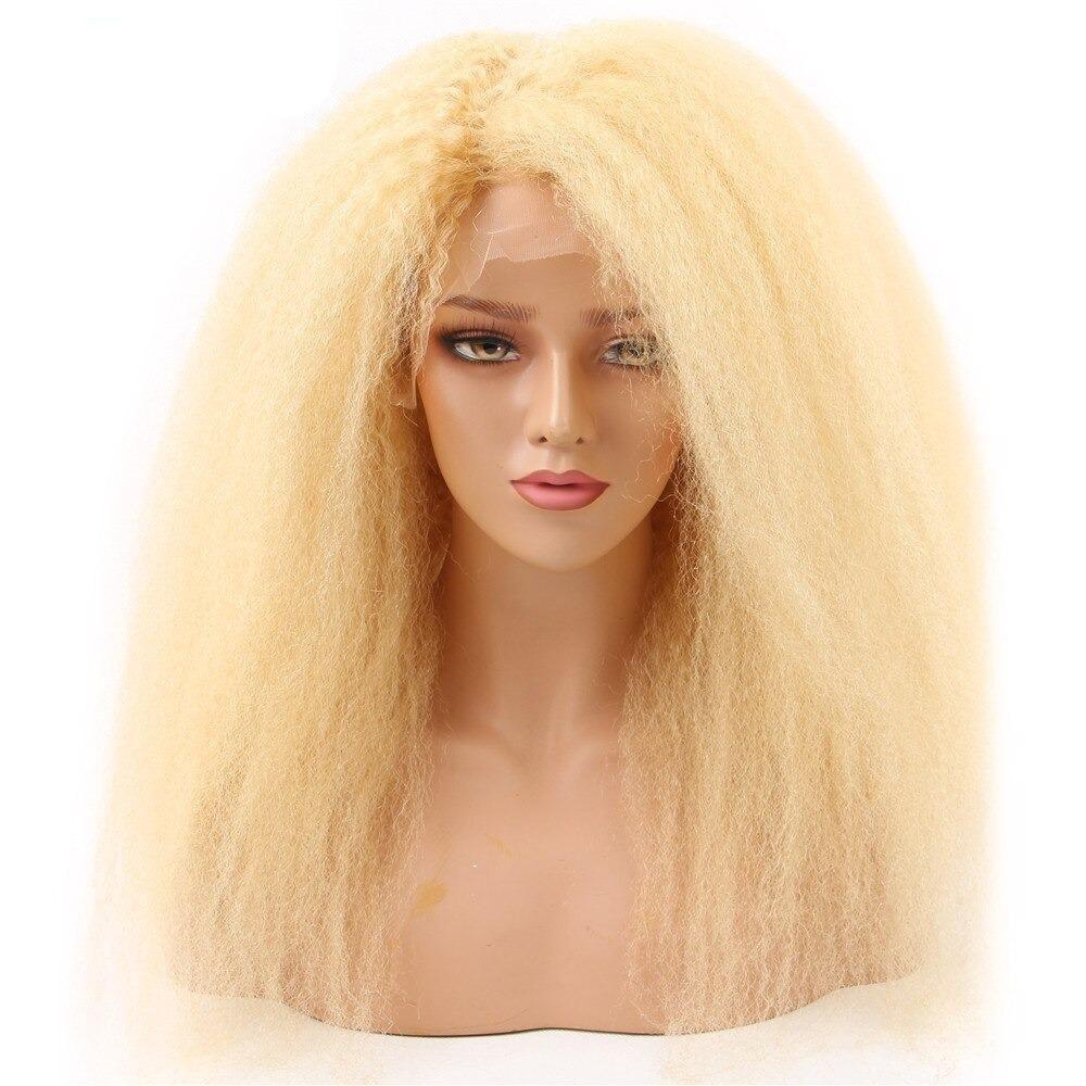 200% Density Kinky Straight 613 Blonde 13x4 Lace 13x6 Frontal Wigs - Mein ShopCerise Alfie200% Density Kinky Straight 613 Blonde 13x4 Lace 13x6 Frontal Wigs