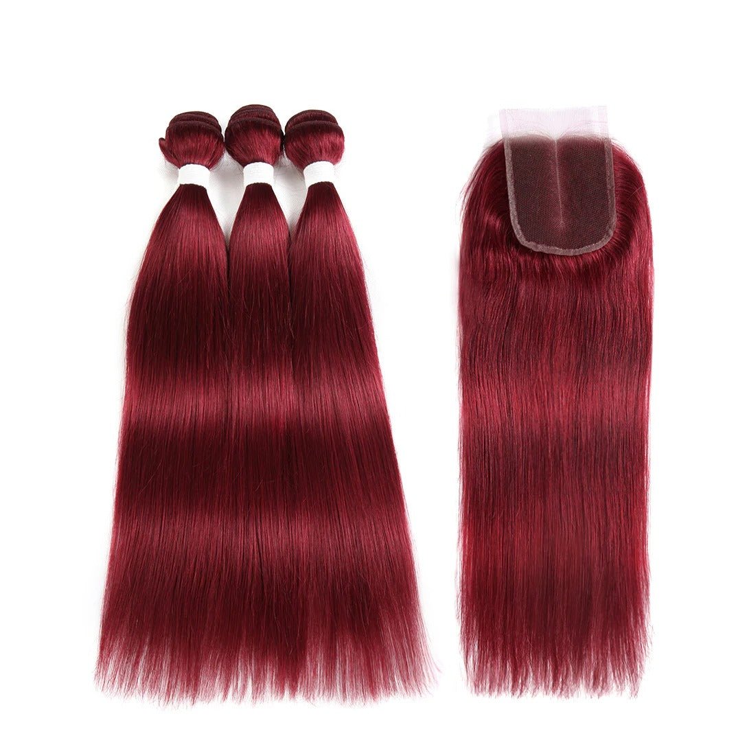 Burgundy 10A Grade 3/4 Straight 1B/Burgundy BUNDLES with CLOSURES & F - Mein ShopCerise AlfieBurgundy 10A Grade 3/4 Straight 1B/Burgundy BUNDLES with CLOSURES & F